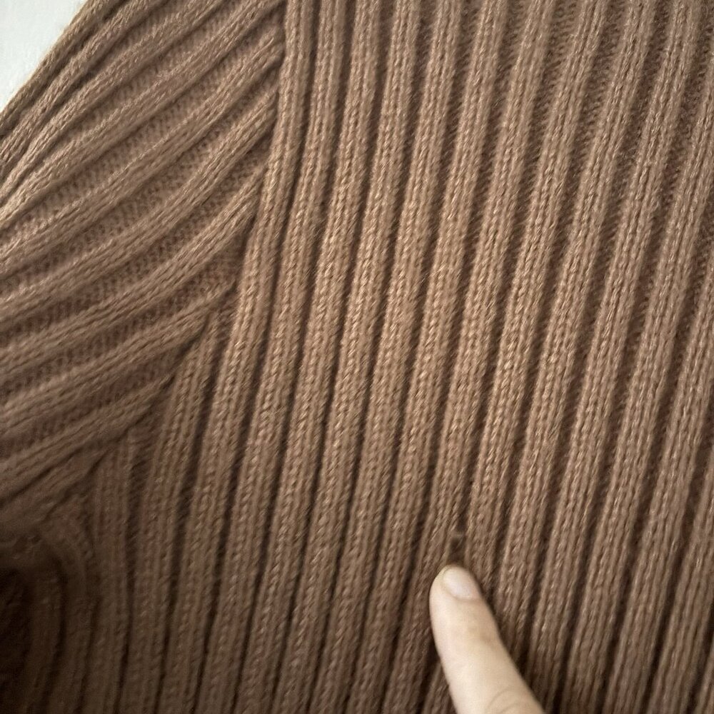 Eddie Bauer Women XS Brown Cable Knit Sweater Capsule Minimalist Outdoor Cottage - Picture 7 of 16